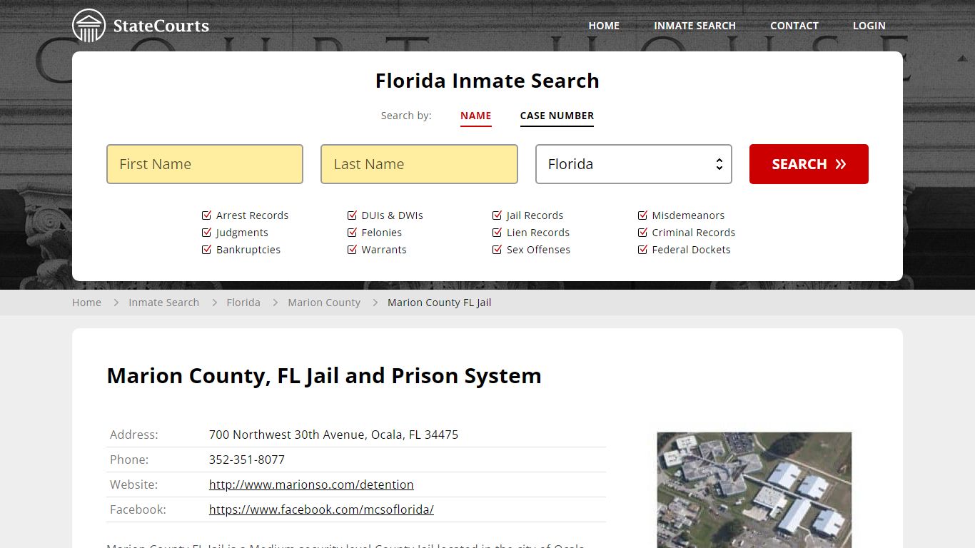 Marion County FL Jail Inmate Records Search, Florida - StateCourts