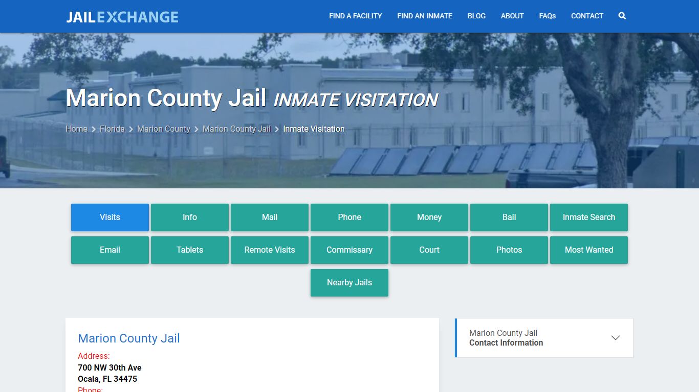 Inmate Visitation - Marion County Jail, FL - Jail Exchange