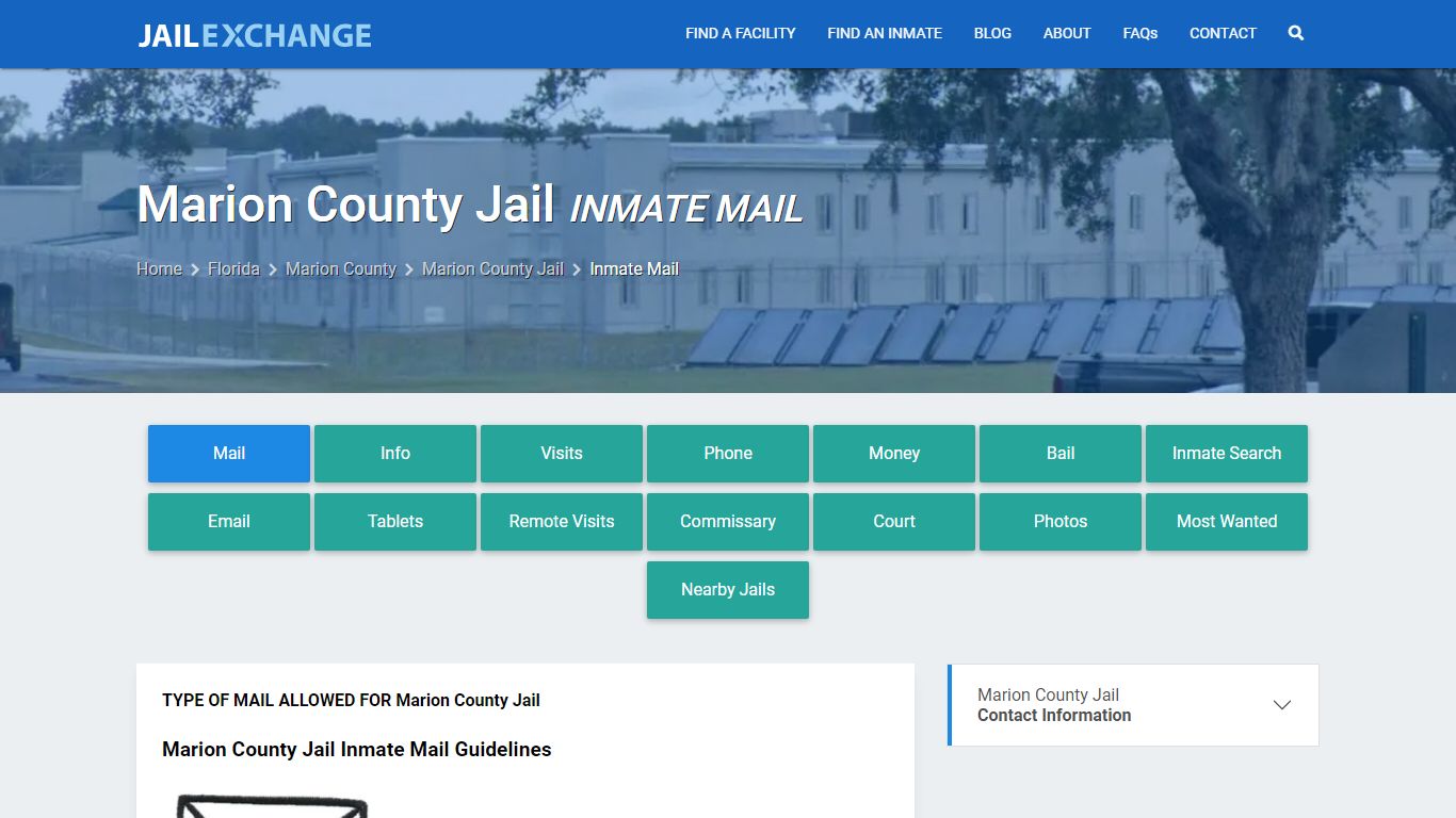 Inmate Mail - Marion County Jail, FL - Jail Exchange